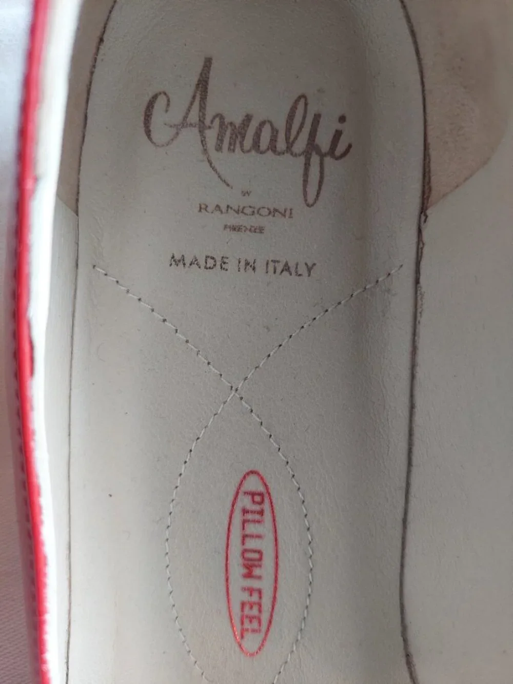 Amalfi By Rangoni Women's 9 PILLOW FEEL red patent leather ballet flats Italy - Picture 5 of 9